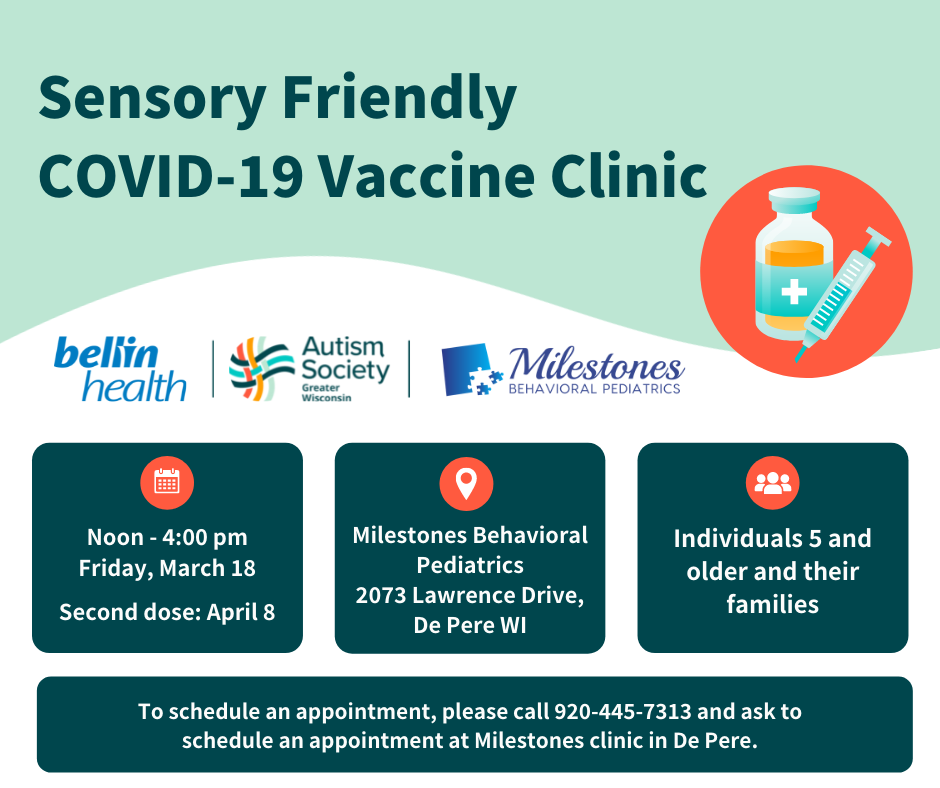 SensoryFriendly COVID19 Vaccine Clinic (Facebook Post) Autism